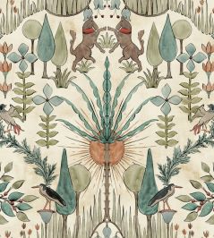 Oasis Villa Wallpaper by Coordonne Emerald Oasis Villa Wallpaper by Coordonne Emerald