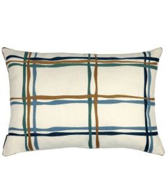 Oban Cushion 40 x 60cm by Maison Casamance Bleu Ocre Oban Cushion 40 x 60cm by Maison Casamance Bleu Ocre