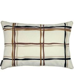 Oban Cushion 40 x 60cm by Maison Casamance Ocre Noir Oban Cushion 40 x 60cm by Maison Casamance Ocre Noir