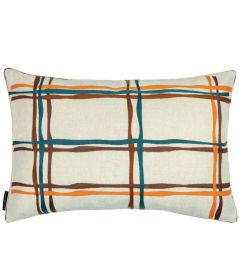 Oban Cushion 40 x 60cm by Maison Casamance Turquoise Orange Oban Cushion 40 x 60cm by Maison Casamance Turquoise Orange
