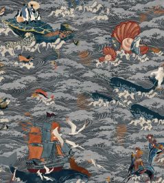 Ocean Waves Wallpaper by Brand McKenzie Charcoal Drift Ocean Waves Wallpaper by Brand McKenzie Charcoal Drift