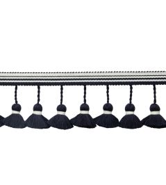Oceanside Tassel Fringe Trimming by Samuel & Sons Navy Oceanside Tassel Fringe Trimming by Samuel & Sons Navy