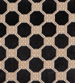 Octavia Velvet Fabric by Schumacher Onyx Octavia Velvet Fabric by Schumacher Onyx
