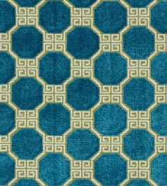 Octavia Velvet Fabric by Schumacher Peacock Octavia Velvet Fabric by Schumacher Peacock