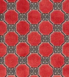 Octavia Velvet Fabric by Schumacher Ruby Octavia Velvet Fabric by Schumacher Ruby