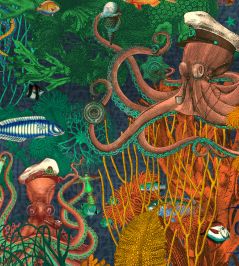 Octopus Wallpaper by Brand McKenzie Emerald Coral Octopus Wallpaper by Brand McKenzie Emerald Coral