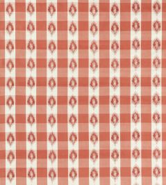 Odisha Check Fabric by Sanderson Coral Odisha Check Fabric by Sanderson Coral