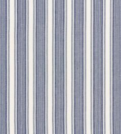 Ojai Stripe Fabric by Schumacher Indigo Ojai Stripe Fabric by Schumacher Indigo