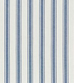 Ojai Stripe Fabric by Schumacher Prussian Blue Ojai Stripe Fabric by Schumacher Prussian Blue