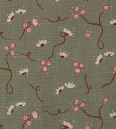Olivia Fabric by Ottoline Muddy Green Olivia Fabric by Ottoline Muddy Green
