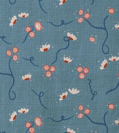 Olivia Fabric by Ottoline Porcelain Blue Olivia Fabric by Ottoline Porcelain Blue