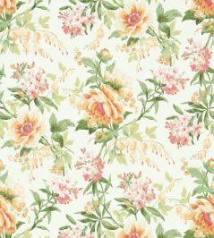 Olivia Wallpaper by Sanderson Botanical Green/Orange Olivia Wallpaper by Sanderson Botanical Green/Orange