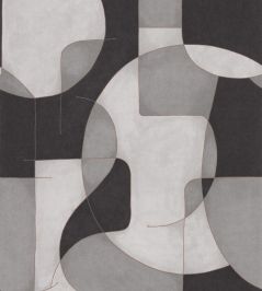 Op'art Wallpaper by Casadeco Gris / Noir Op'art Wallpaper by Casadeco Gris / Noir