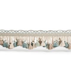 Ophelia Scallop Tassel Fringe Trimming by James Hare Mineral Green Ophelia Scallop Tassel Fringe Trimming by James Hare Mineral Green