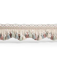 Ophelia Scallop Tassel Fringe Trimming by James Hare Pink Aqua Ophelia Scallop Tassel Fringe Trimming by James Hare Pink Aqua