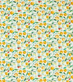 Orange Blossom Fabric by Clarke & Clarke Citron Orange Blossom Fabric by Clarke & Clarke Citron