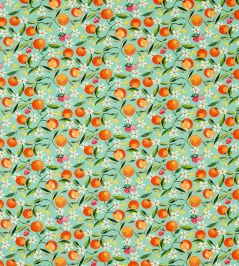 Orange Blossom Fabric by Clarke & Clarke Jade Orange Blossom Fabric by Clarke & Clarke Jade