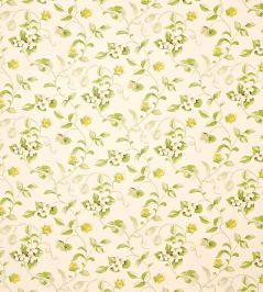 Orchard Blossom Fabric by Sanderson Lemon/Green Orchard Blossom Fabric by Sanderson Lemon/Green