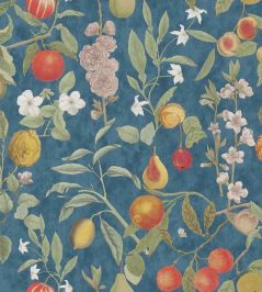 Orchard Fruits Wallpaper by Designers Guild Indigo Orchard Fruits Wallpaper by Designers Guild Indigo