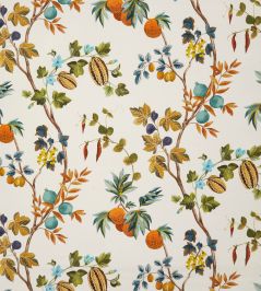 Orchard Linen Fabric by Osborne & Little Orange Orchard Linen Fabric by Osborne & Little Orange