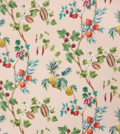 Orchard Linen Fabric by Osborne & Little Pink Orchard Linen Fabric by Osborne & Little Pink
