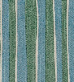 Orchard Stripe Fabric by Fermoie Deep Sea Orchard Stripe Fabric by Fermoie Deep Sea