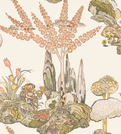 Orleans Wallpaper by Thibaut Apricot and Ginger Orleans Wallpaper by Thibaut Apricot and Ginger