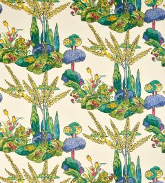 Orleans Fabric by Thibaut Yellow and Red Orleans Fabric by Thibaut Yellow and Red