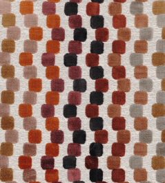 Orphisme Fabric by Casamance Bordeaux / Tangerine Orphisme Fabric by Casamance Bordeaux / Tangerine
