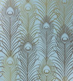 Peacock Wallpaper by Matthew Williamson Jade, Metallic Antique Gold Peacock Wallpaper by Matthew Williamson Jade, Metallic Antique Gold