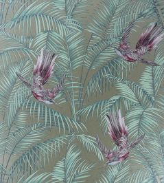 Sunbird Wallpaper by Matthew Williamson Metallic Gold, Fuchsia, Jade Sunbird Wallpaper by Matthew Williamson Metallic Gold, Fuchsia, Jade