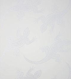 Komodo Wallpaper by Osborne & Little White/Silver Komodo Wallpaper by Osborne & Little White/Silver