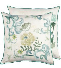 Osier Damasse Cushion 50 x 50cm by Designers Guild Eau de Nil Osier Damasse Cushion 50 x 50cm by Designers Guild Eau de Nil