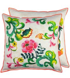 Osier Damasse Cushion 50 x 50cm by Designers Guild Fuchsia Osier Damasse Cushion 50 x 50cm by Designers Guild Fuchsia