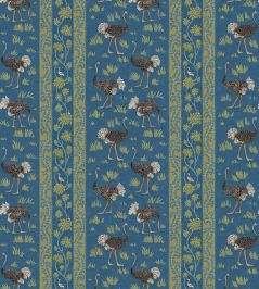 Ostrich Stripe Wallpaper by Josephine Munsey Bright Blue Ostrich Stripe Wallpaper by Josephine Munsey Bright Blue