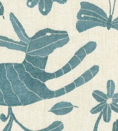 Otomi Fabric by Lewis & Wood Bluebird Otomi Fabric by Lewis & Wood Bluebird