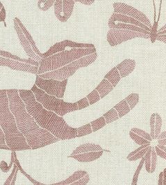 Otomi Fabric by Lewis & Wood Bunny Pink Otomi Fabric by Lewis & Wood Bunny Pink