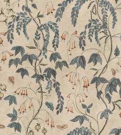 Ottilia Wallpaper by Sandberg Misty Blue Ottilia Wallpaper by Sandberg Misty Blue