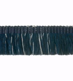 Outdoor Moss Fringe 40mm Trimming by Houles Navy Blue Outdoor Moss Fringe 40mm Trimming by Houles Navy Blue