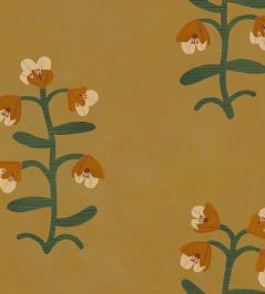 Pacific Blooming Wallpaper by Tres Tintas Ocher Pacific Blooming Wallpaper by Tres Tintas Ocher