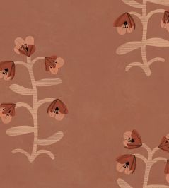 Pacific Blooming Wallpaper by Tres Tintas Red Pacific Blooming Wallpaper by Tres Tintas Red