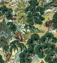 Pagoda Trees Wallpaper by Thibaut Brown and Green Pagoda Trees Wallpaper by Thibaut Brown and Green