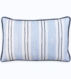 Painter's Stripe Cushion 51 x 33cm by Barneby Gates Blue Painter's Stripe Cushion 51 x 33cm by Barneby Gates Blue