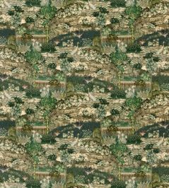 Palace Tapestry Velvet Fabric by GP & J Baker Royal Green Palace Tapestry Velvet Fabric by GP & J Baker Royal Green