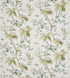 Palm Blossom Fabric by Colefax and Fowler Blue/Green Palm Blossom Fabric by Colefax and Fowler Blue/Green