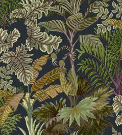 Palm Grove Wallpaper by Josephine Munsey Midnight and Green Palm Grove Wallpaper by Josephine Munsey Midnight and Green