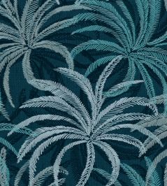 Palmetto Fabric by Arley House Indigo Palmetto Fabric by Arley House Indigo