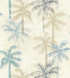 Palmyra Wallpaper by Clarke & Clarke Denim Palmyra Wallpaper by Clarke & Clarke Denim