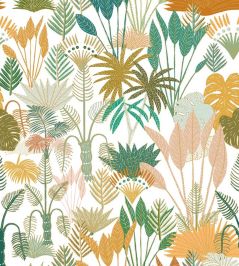 Manille Mural by Caselio Vert Jaune Fond Blanc Manille Mural by Caselio Vert Jaune Fond Blanc
