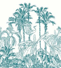 La Jungle Enchantee Mural by Caselio Bleu La Jungle Enchantee Mural by Caselio Bleu